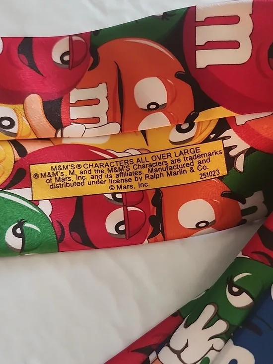 M&M'S Men's Tie in Yellow, Blue, Red, Green, Orange - Picture 2 of 8